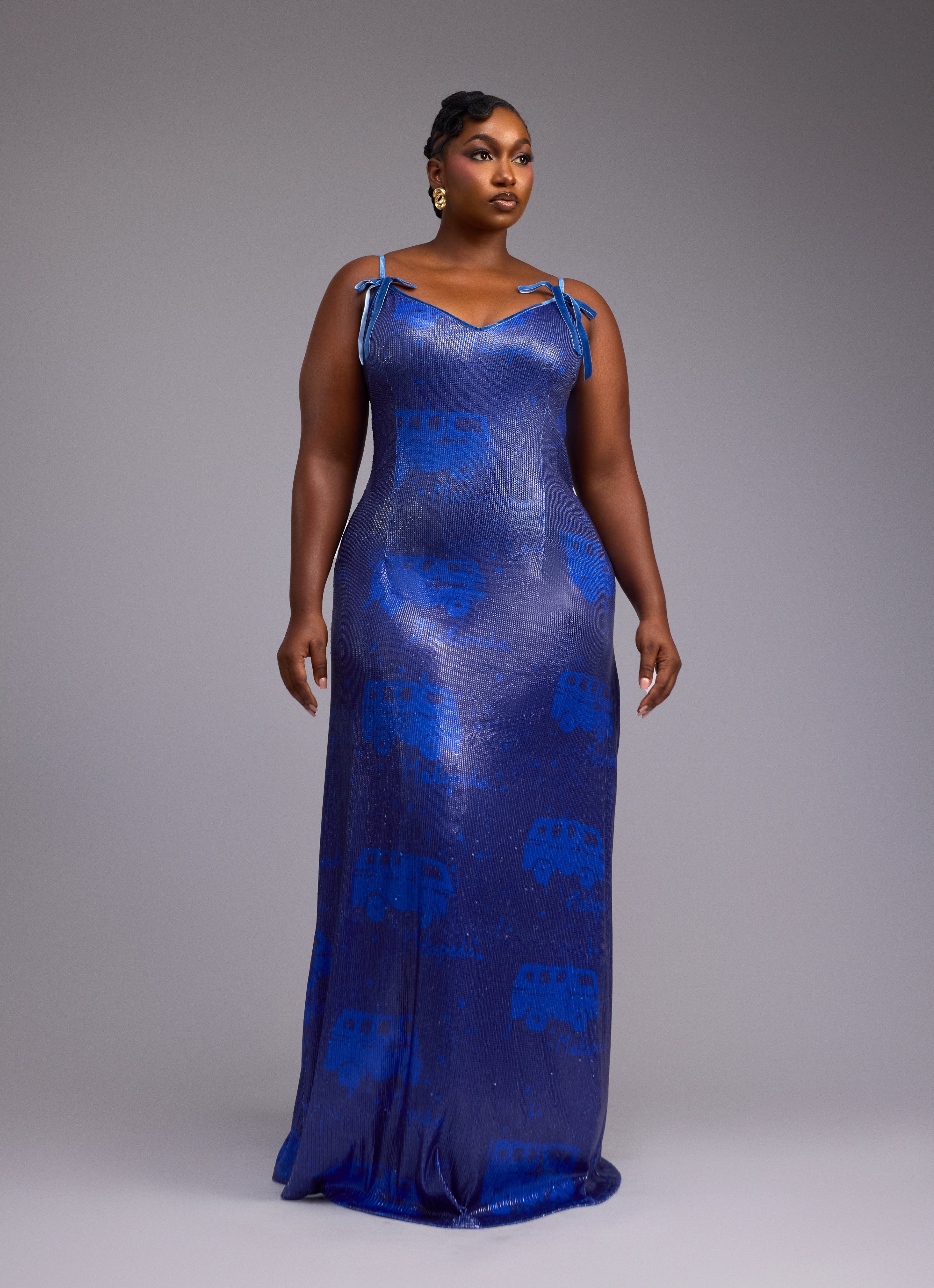 SEQUINS BUS PRINT CORSET