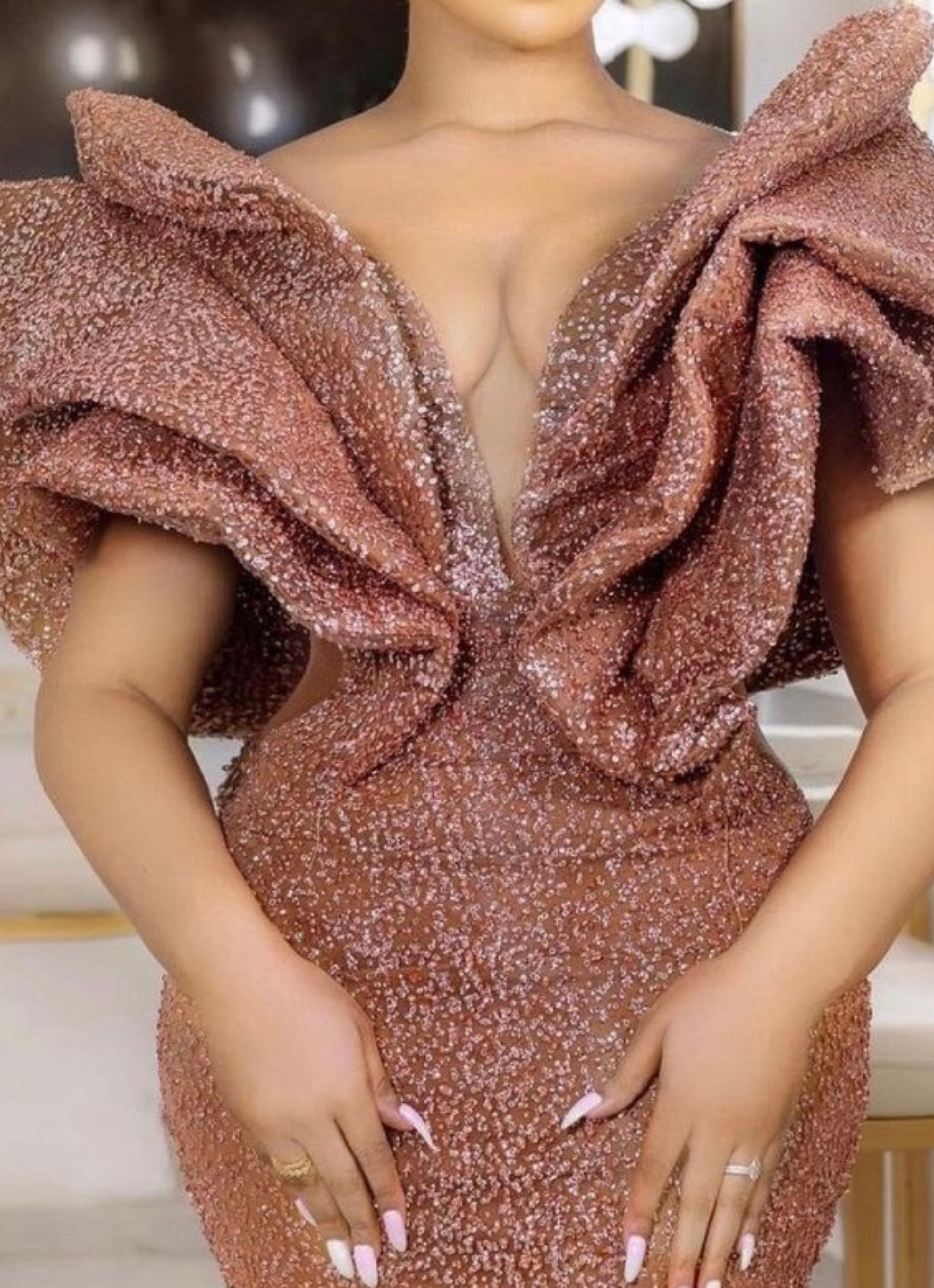 UWANA GLITTER MAXI DRESS