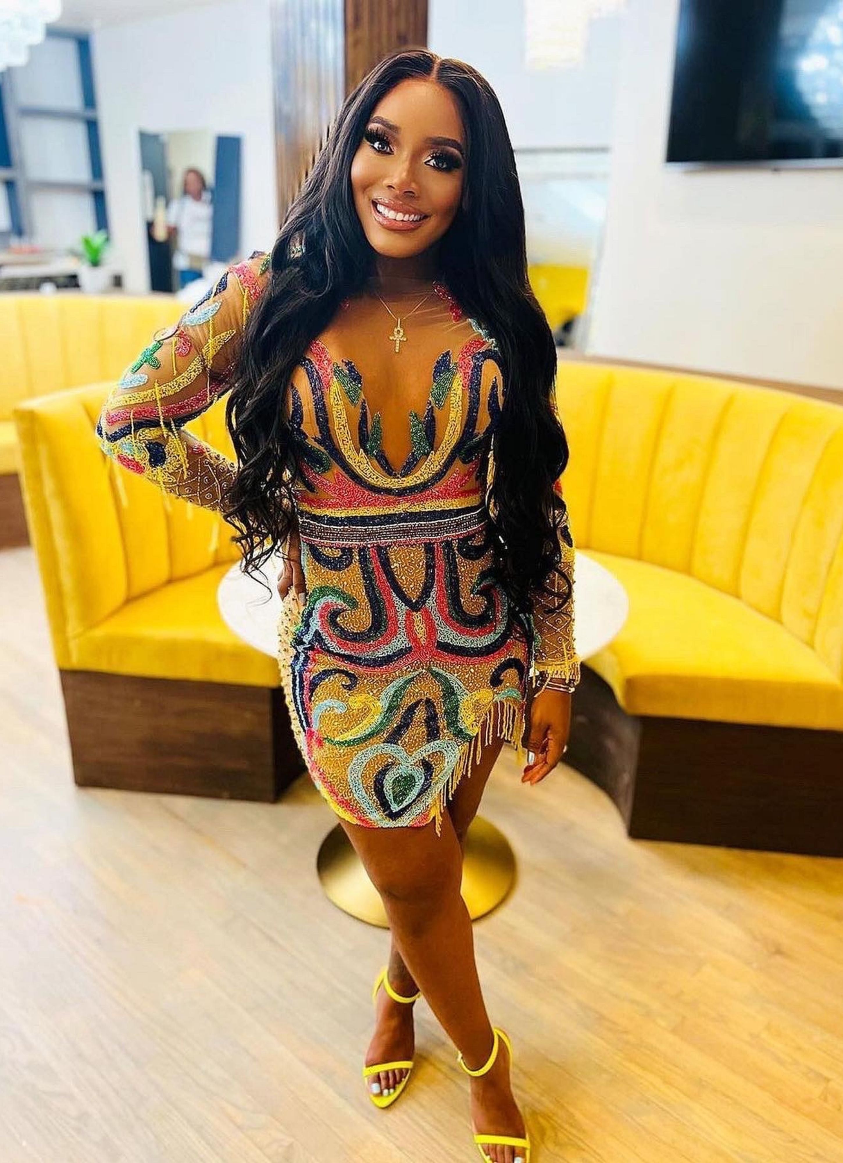 YANDY YELLOW MINI DRESS