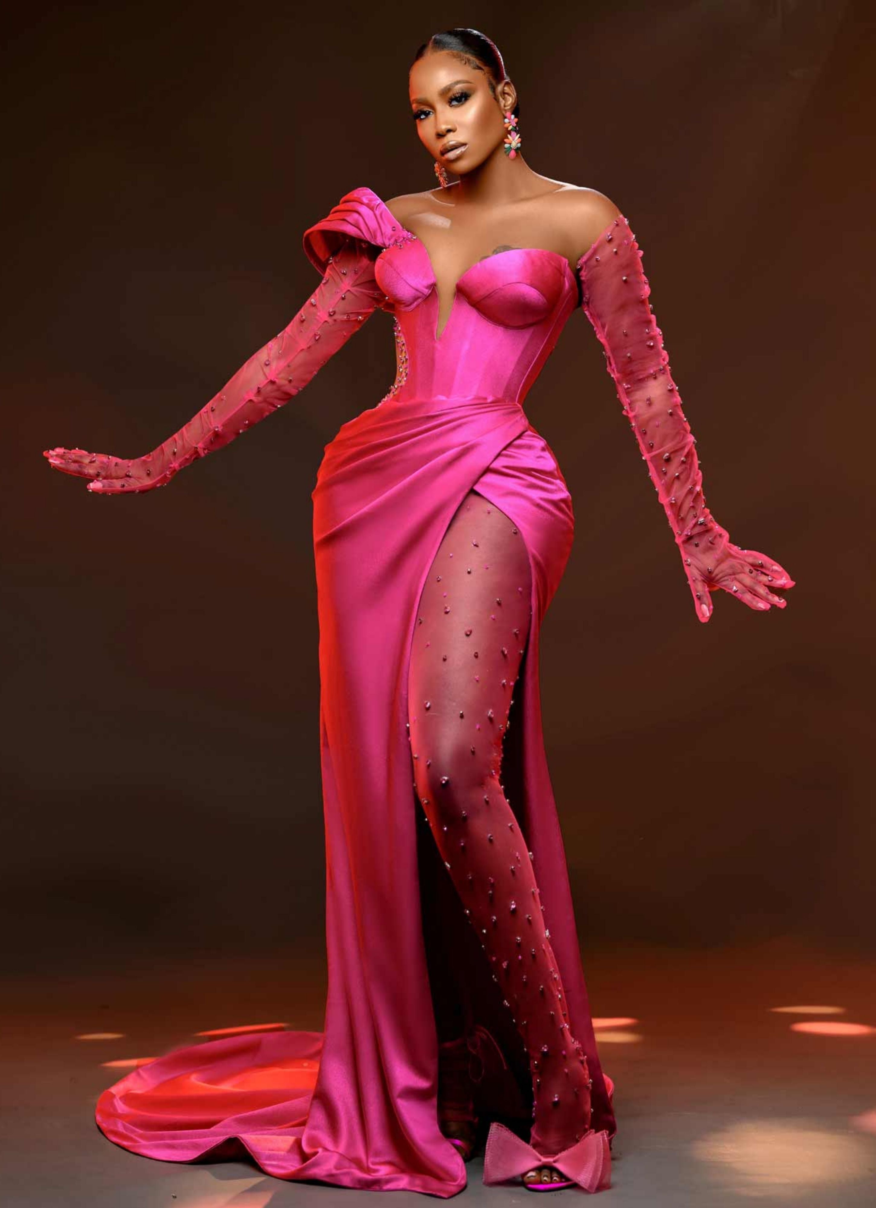 LILIAN PINK SILK DRESS