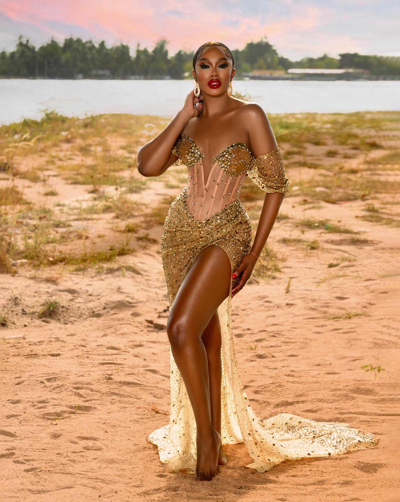 Sharon Gold Dress