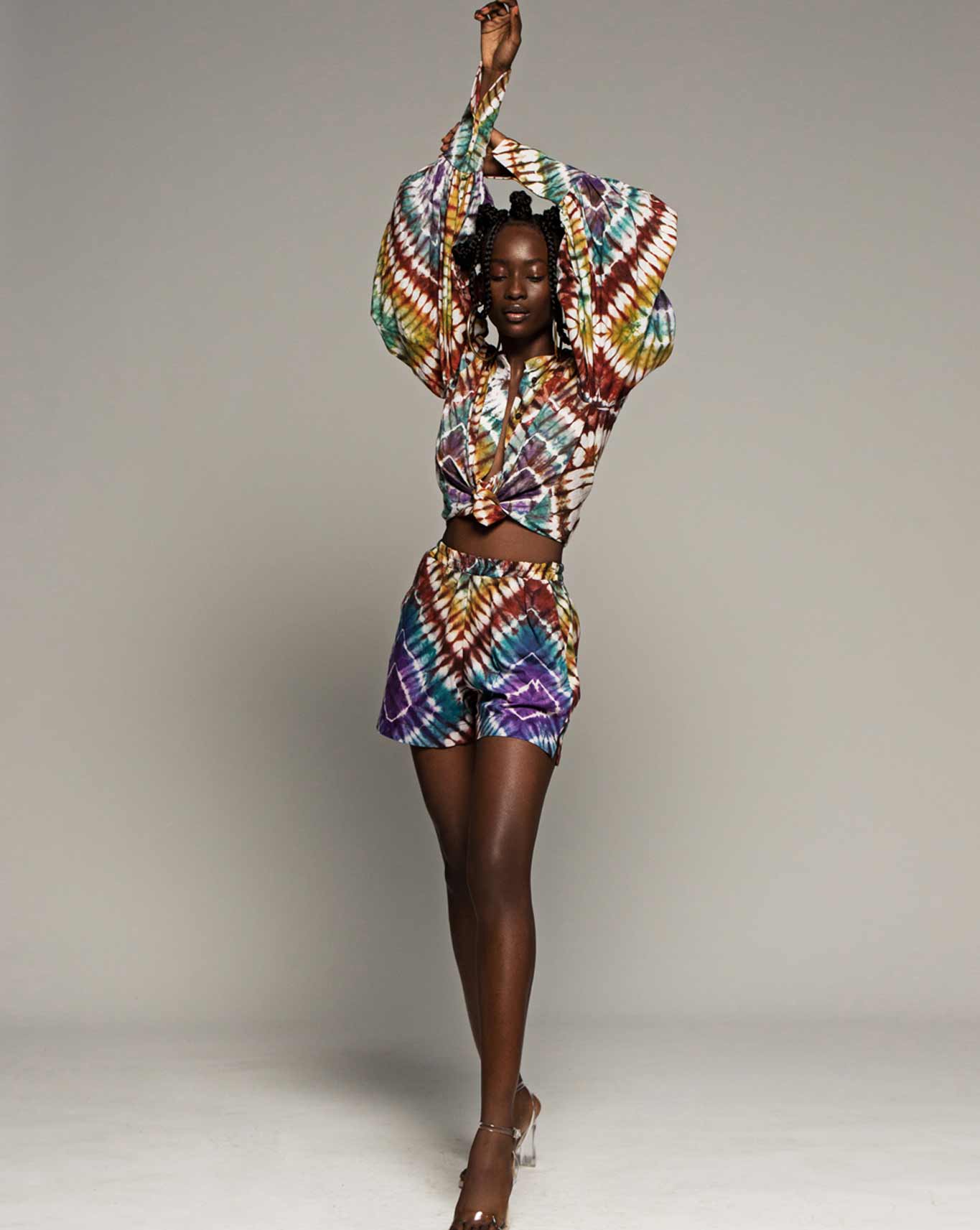 Adire Classic Balloon Sleeve + Elastic Waist Shorts